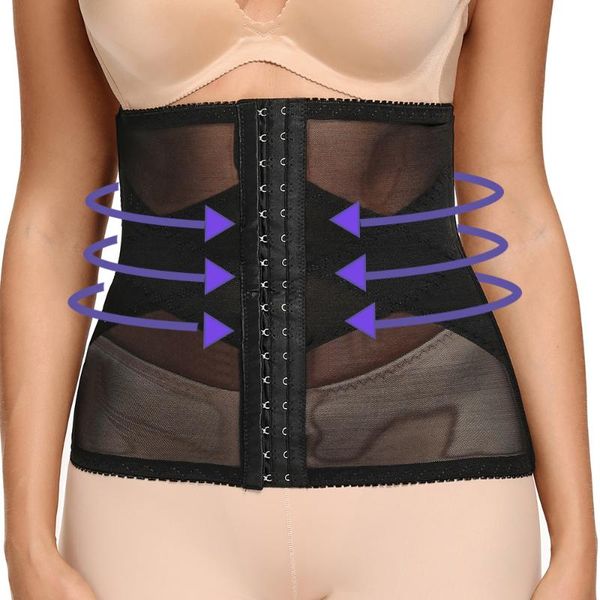 

women's shapers women waist cincher belts girdles shapewear slimming postpartum belt bodyshaper fitness corset sheath breathable faja u, Black;white