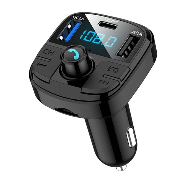Carregador de carro USB dual Charger Quick Charge QC 3.0 Bluetooth 5.0 FM Transmissor MP3 Música Player Modulador de Adaptador Sem Fio Handsfree Chamando Receptor de Áudio para iPhone 12