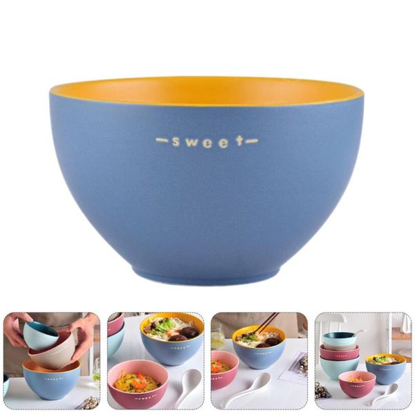 

1pc ceramic bowl soup bowl salad cereals for home restaurant (blue)