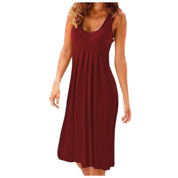 

casual dresses f# pleated vintage spaghetti strap solid color sleeveless wrap hip big swing dress woman clothing high waist, Black;gray