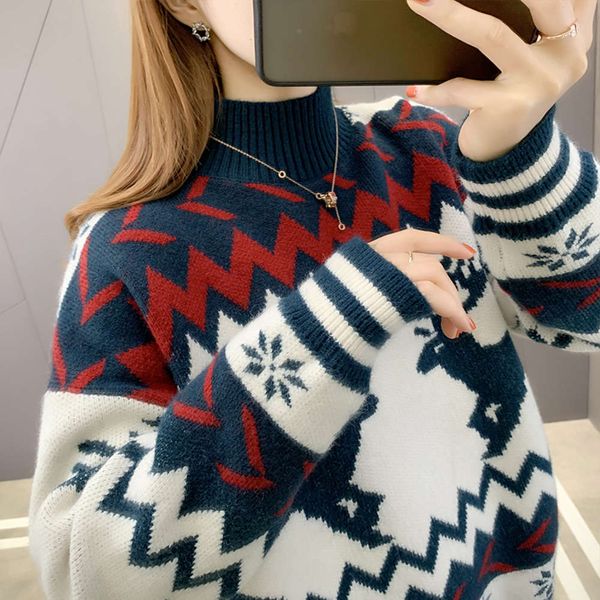 

sweater 2021 new women's wear loose and lazy wind, White;black