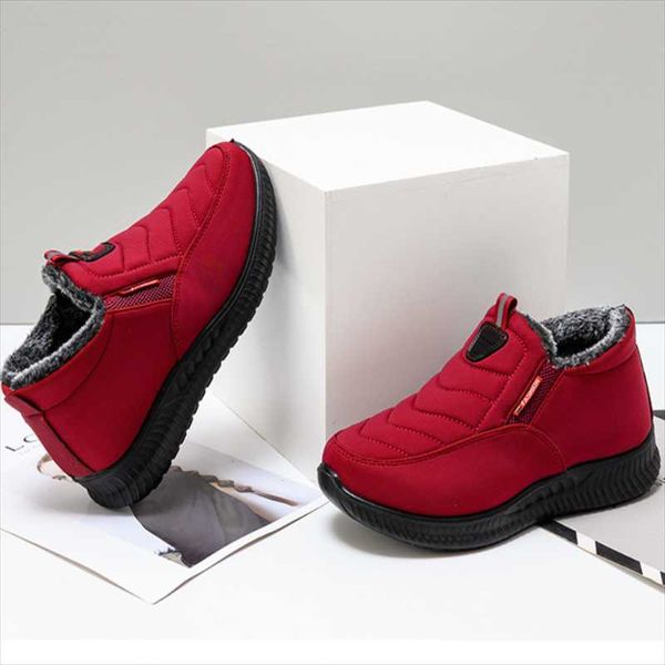 

boots 2021 winter cotton shoes women plus velvet warm mother waterproof, non-slip and wear-resistant, Black