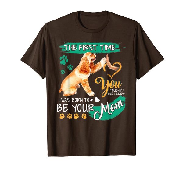 

american cocker spaniel the first time you touched me t-shirt, White;black
