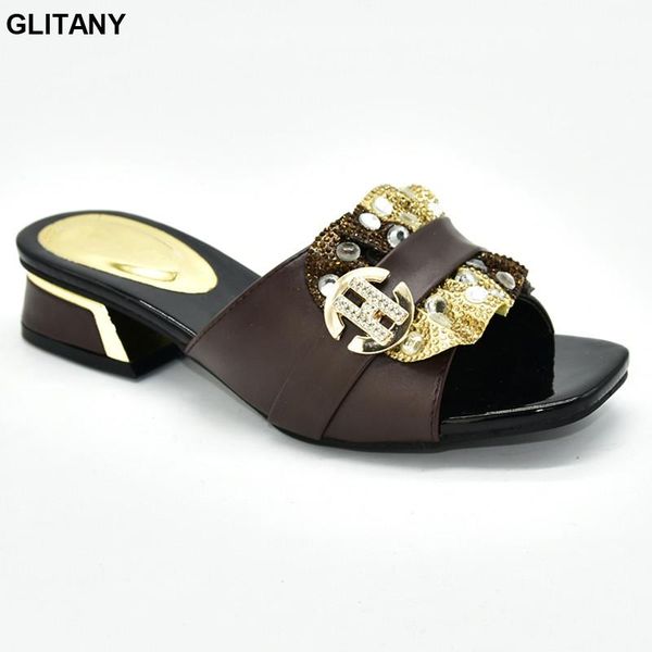 

summer slippers women comfy platform sandal shoes nigerian women sandals rhinestone wedding shoes elegant, Black