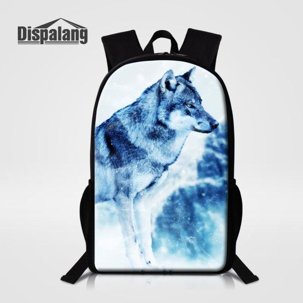 

backpack dispalang brand men women backpacks wolf printing large school bags for teenager boy girls travel backbag mochila kids rucksack