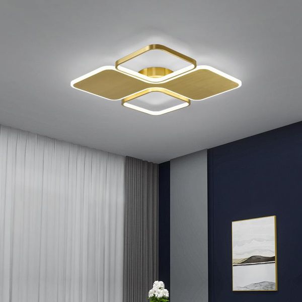 

ceiling lights bedroom lamp copper light luxury creative personality nordic master room modern minimalist lamps