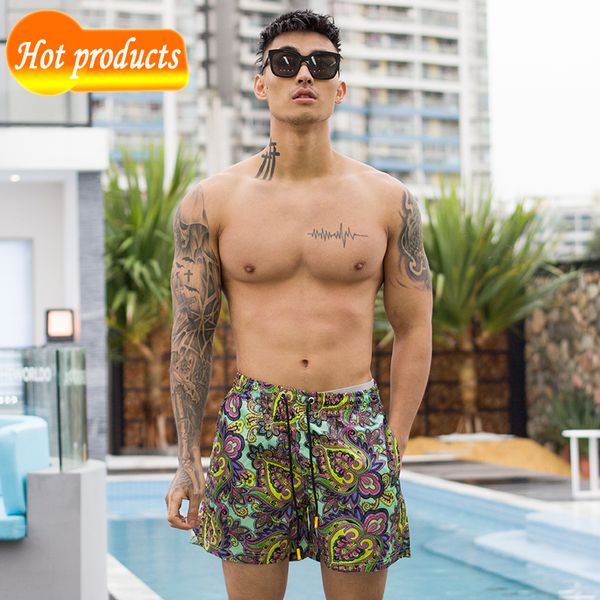 

digital printing new arrival men's swimming pants beach wear fu9p, White;black
