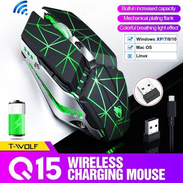 

mice wireless mouse t-wolf q15 charging silent mute light touch wheel gaming office notebook computer accessories gamer mause