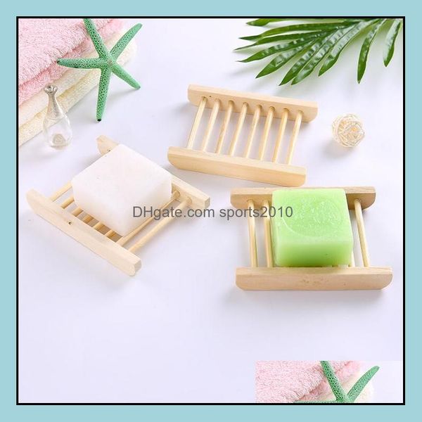 Aessories Gardenportable Dishes Natural Wood Tray Dish Storage Bath Shower Plate Home Bathroom Wash Soap Holder Organizer Lx1666 Drop Deli