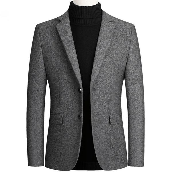 

2021 suit brand new men's blazer luxury wool thick men classic business suits jacket male luxurious slim blazers acqa, White;black