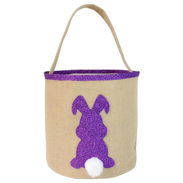 

easter bunny bags for egg hunts burlap easter rabbit tail basket shopping tote handbag kids candy bag bucket event party supplies
