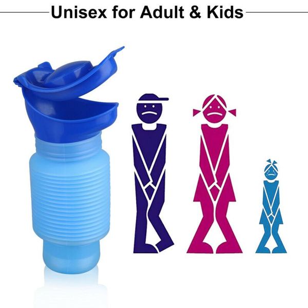 

car organizer 750ml pocket toilet shrinkable urinal portable blue leakproof