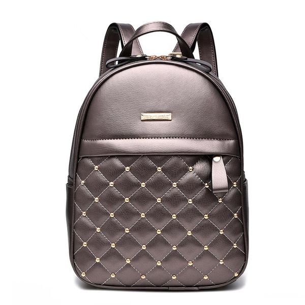 

outdoor bags 2021 women backpack fashion causal bead female shoulder bag pu leather backpacks for girls mochila