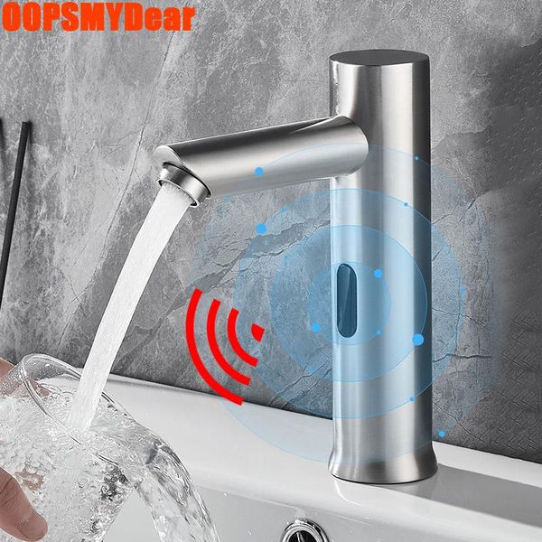 

bathroom sink faucets smart touchless faucet infrared motion sensor tap wash basin stainless steel grifo deck mounted washbasin modern