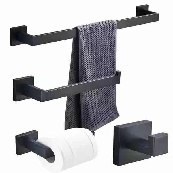 

towel racks ra for bathroom decoration, hook, stainl steel material, bla matte.