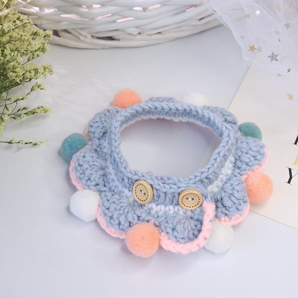 

pet collar cat dog knitting wool collar saliva towel bib bib dog accessories