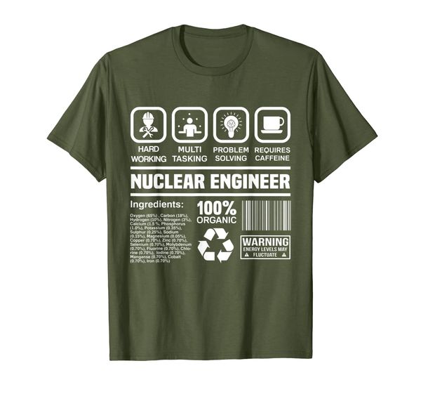 

engineers engineering gifts funny nuclear engineer t-shirt, White;black