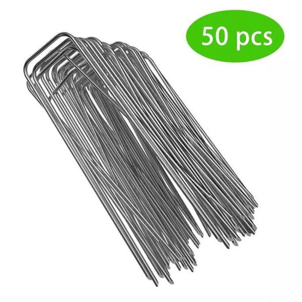 

fencing, trellis & gates 50pcs/set garden fence stake steel home fabric ground cover barrier durable dripper irrigation landscape stapl