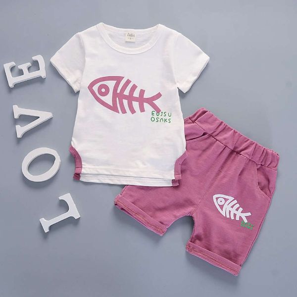 

new clothing in spring and summer of 2021 baby school short sleeve 1-4 korean children's two piece set, White