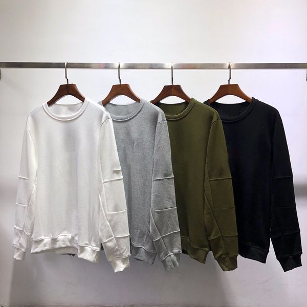 

designer mens luxury sweatshirts compass embroidered terry fabric woven fashion pullover round neck couple sweater, Black