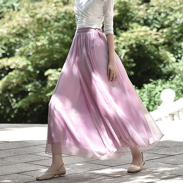 

2021 summer chiffon style wide leg white oversized women pink pants female trousers 9ehh, Black;white