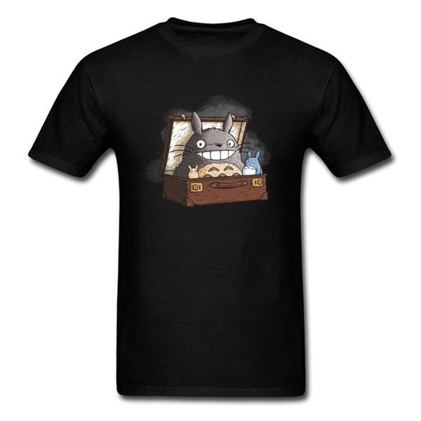 

men's t-shirts totoro t shirt for men super magical chest funny cartoon tshirt 90's cosplay fantastic forest spirits mens t-shirt, White;black