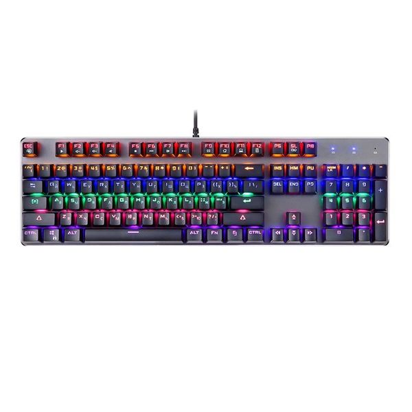 

k73 usb wired mechanical keyboard rgb mixed light full-key no punch macro recording high special green axis 104 keys