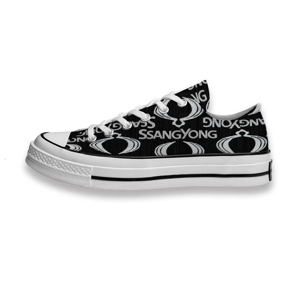 

diy custom printed shoes ssangyong logo sier sneakers low mens womens skateboard sport footwear diy trainers canvas casual shoe