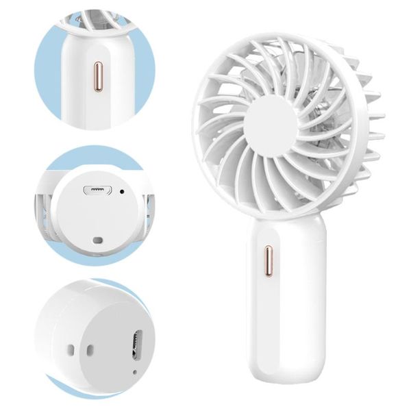 

electric fans portable 2 in 1 mini type handheld fan summer 3 modes cooling usb rechargeable small with light for outdoor travel home