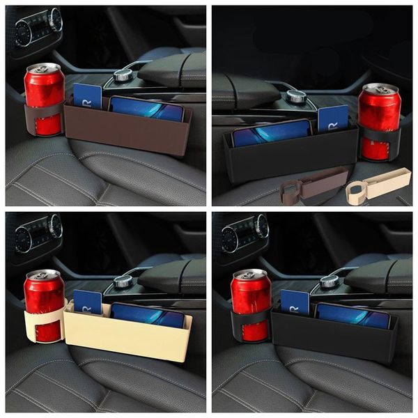 

car organizer storage box with gap multifunctional seat crevice leather auto pocket content