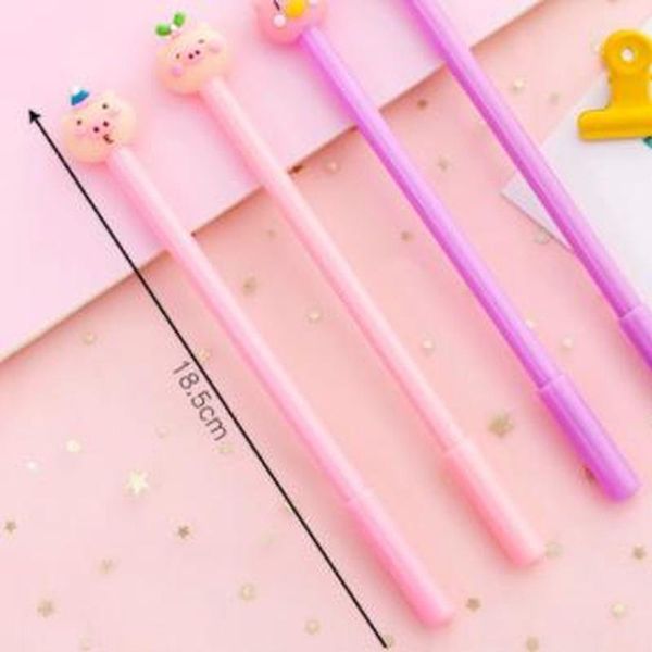 

1pcs news cartoon paper gel 0.38mm pen student writing nice pens kawaii school supplies