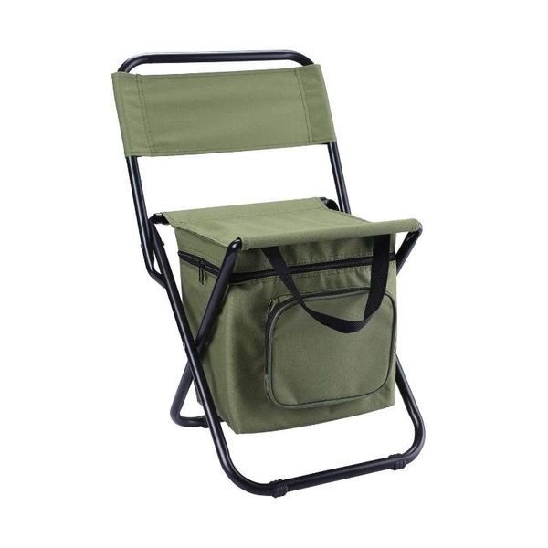 

outdoor chair portable folding ice bag chair with storage bag with back insulation function 3-in-1 leisure camping fishing