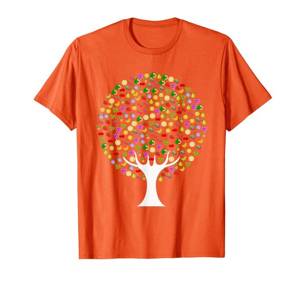

fruits tshirt oranges apples cherries bananas vegetarian tee, White;black