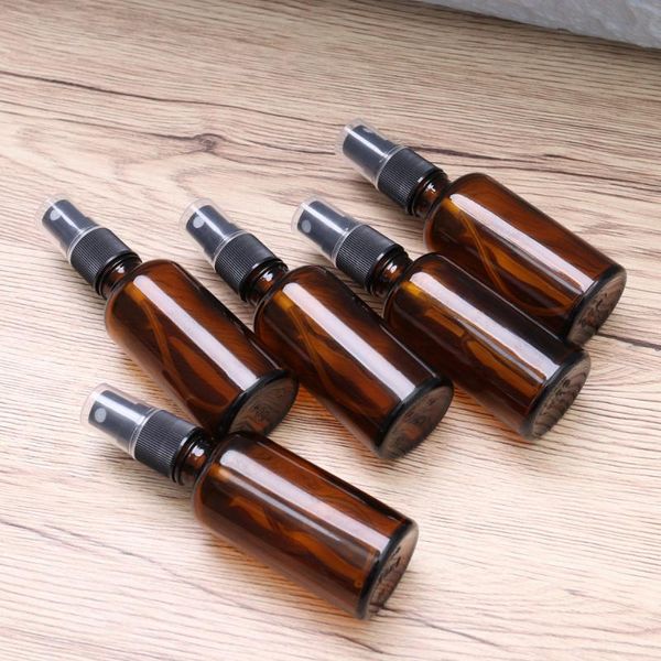 

storage bottles & jars 6pcs empty glass bottle essential oil liquid sprayer 100ml makeup atomizer dispenser refillable