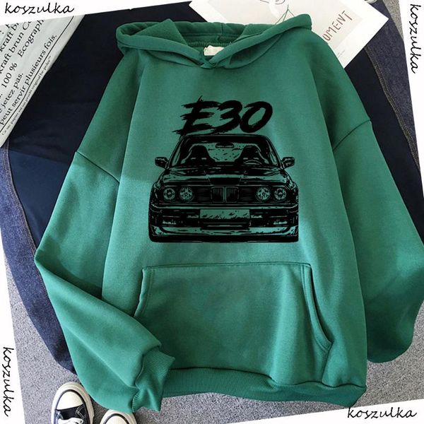 

men's hoodies & sweatshirts autumn winter e30 car fashion mens stylish cars design hooded hoody men green hip hop harajuku hoodie, Black