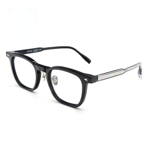 

fashion sunglasses frames japanese hand-made retro tangcao square plate glasses designer's personalized big frame for men and women, Black
