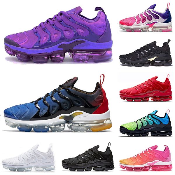 

tn plus running shoes suman coquettish purple pink men women hyper violet mens triple white black trainers sports sneakers big size 13, White;red