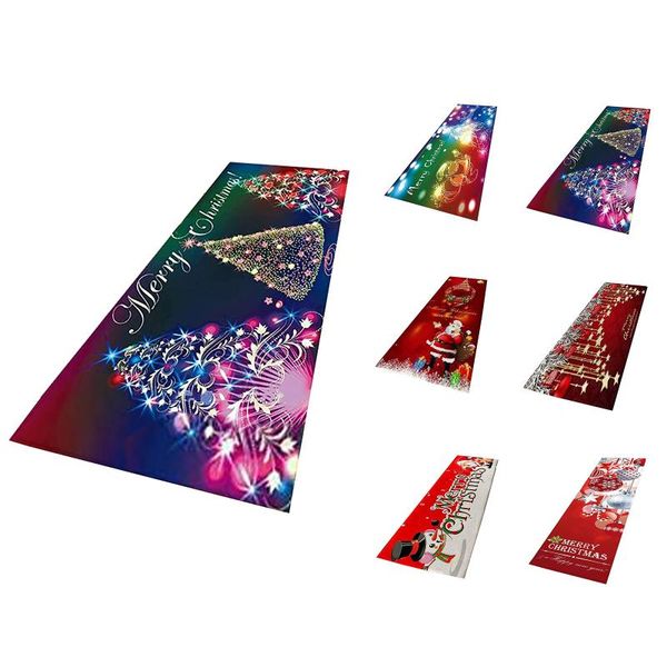 

carpets 1 pc charming and fashionable christmas carpet, printed with santa claus, tree, snowman other patterns 60-180cm