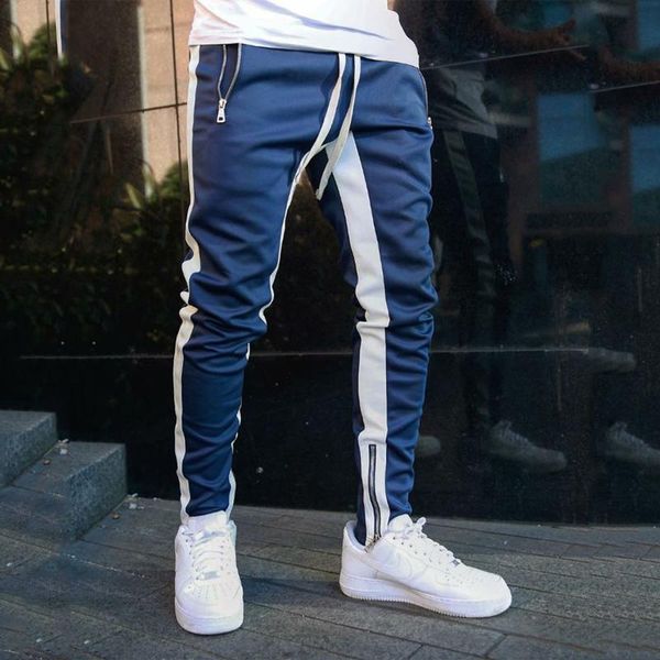 

men's pants 2021 mens joggers casual fitness men sportswear tracksuit bottoms skinny sweatpants trousers gyms jogger track, Black