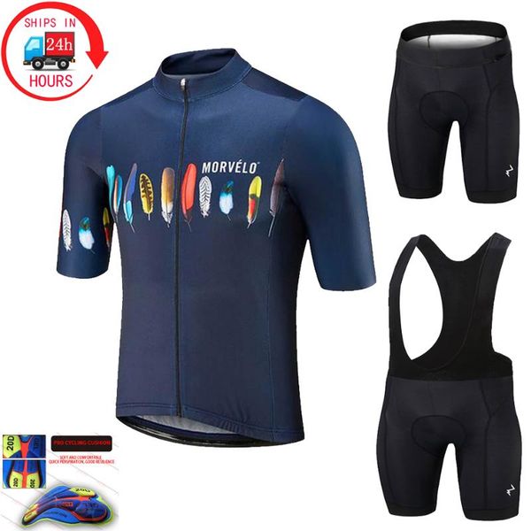

racing sets morvelo cycling jersey set 2022 breathable bicycle clothing ciclismo clothes summer man short sleeve sports kit camisas, Black;blue