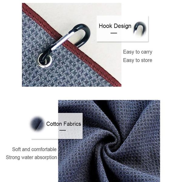 

golf club brush towel cleaner kit 2-sided golf putter wedge-shaped ball groove cleaning tool with carabiner acc jllvpv