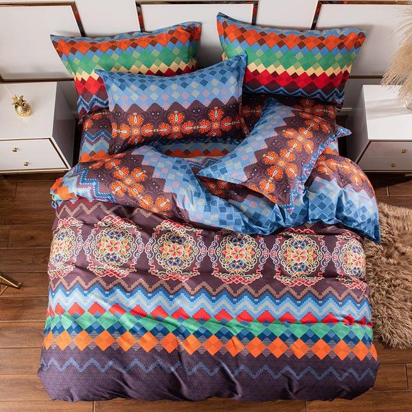 

3d comforter bedding sets cotton pillowcase  king size bohemian luxury bedding set 4 pieces
