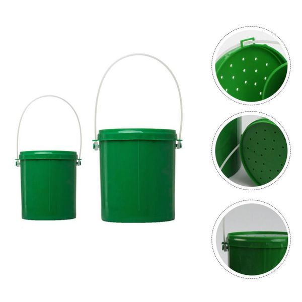 

fishing accessories 2pcs earthworm maggot bucket live bait lure box with vents