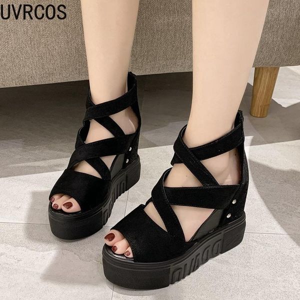

2021 ladies roman style platform gladiator shoes high heels summer sandals ladies fashion high heel sandals, Black