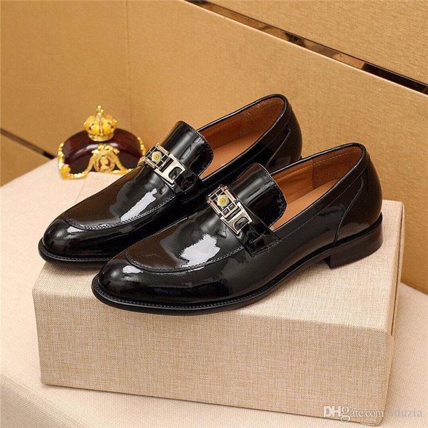 

l5 luxury brands men shoes england trend leisure leather shoes breathable for male footwear loafers men flats big size 45, Black