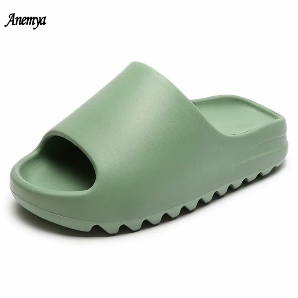 

slippers simple style women's thick soled 2021 fashion home sandals woman fish mouth indoor non slip flats causal slides 43, Black