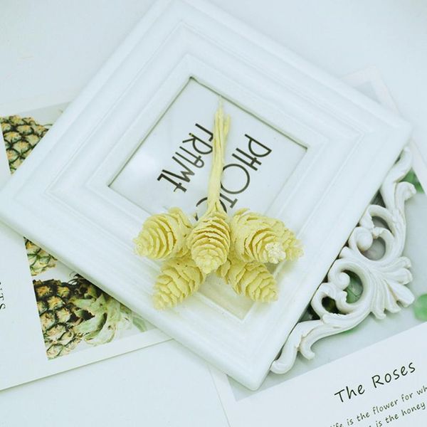 

6pcs simulation pine cone christmas decorations for home wedding accessories scrapbooking artificial plants pompom silk jlllug