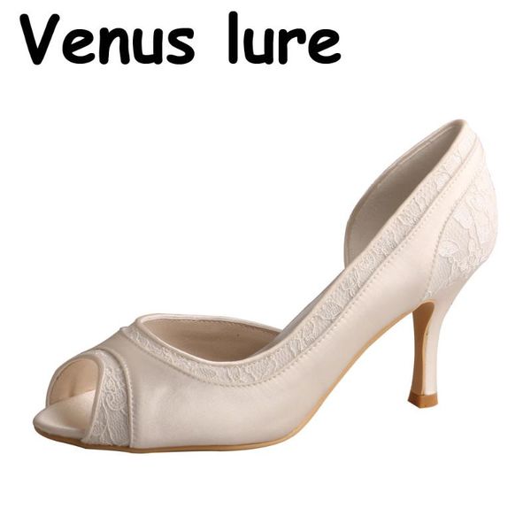 

dress shoes custom handmade peep toe for wedding women 8cm heel with lace, Black