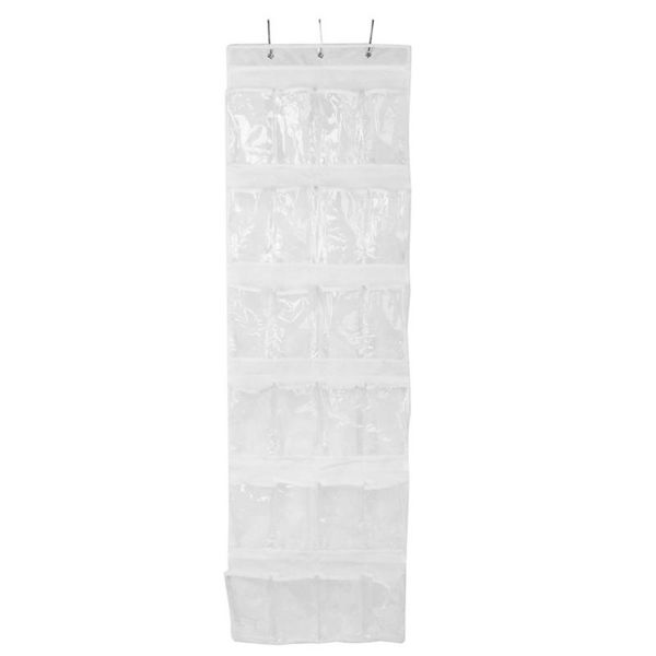 

24 bags rack shelf hanging closet for shoes clothes toys (clear)