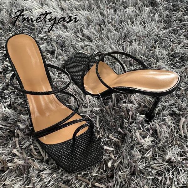 

dress shoes woman pumps stiletto sandals patent leather t-strap thin heels height increasing square open toe summer slip-on big size, Black
